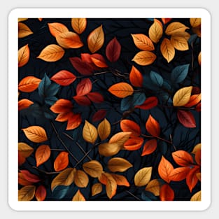 Autumn Leaves Pattern 9 Sticker